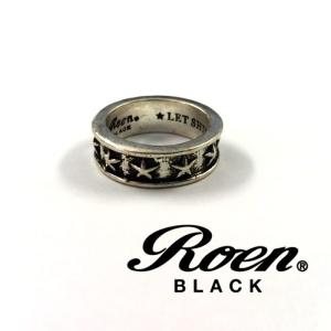 Roen BLACK ロエンブラック スターリング ro-652 星 アクセサリー メンズ シルバー リング 指輪 ペア｜upper-gate