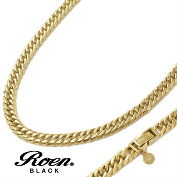 Roen BLACK ロエンブラック 6面 ダブル キヘイ ネックレス 60cm 喜平ネックレス ス...