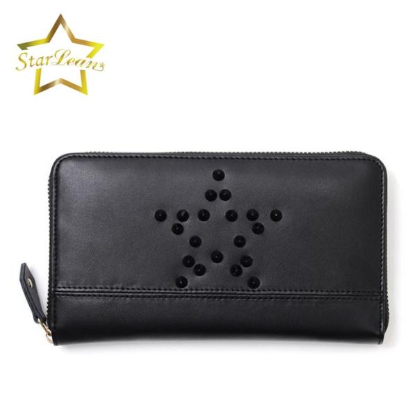 スターリアン StarLean 財布 スタッズラウンドファスナー長財布 ウォレット 男女兼用 ユニセ...