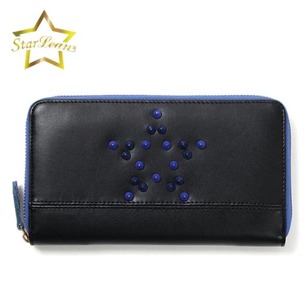 スターリアン StarLean 財布 ユニセックス メンズ レディース スタッズラウンドファスナー ...