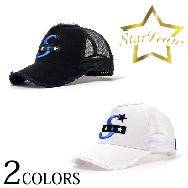 スターリアン StarLean  S×スリースター刺繍メッシュキャップ BLUE キャップ 帽子 メ...