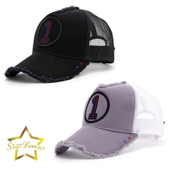 スターリアン CAP 帽子 キャップ StarLean 数字刺繍メッシュキャップ(1) 男女兼用 メ...