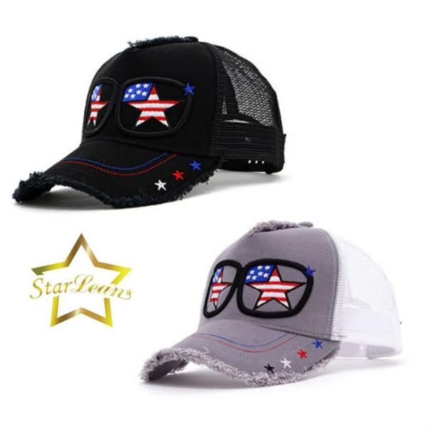 スターリアン StarLean キャップ CAP 帽子 メンズ サングラス刺繍メッシュキャップ US...