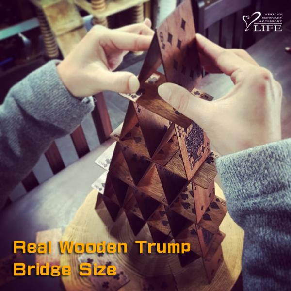 木製のトランプ Bridgeサイズ  木製品 日本製 ハンドメイド 記念品 父の日 母の日 クリスマ...