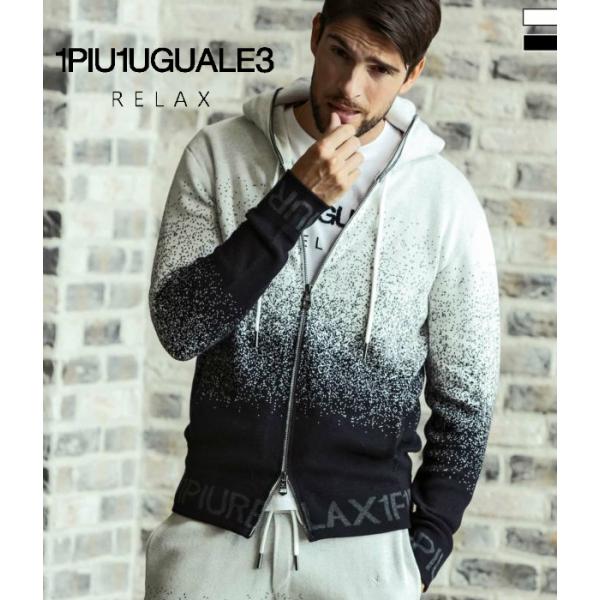 1PIU1UGUALE3 RELAX ウノピゥウノウグァーレトレ リラックス グラデーションニットジ...