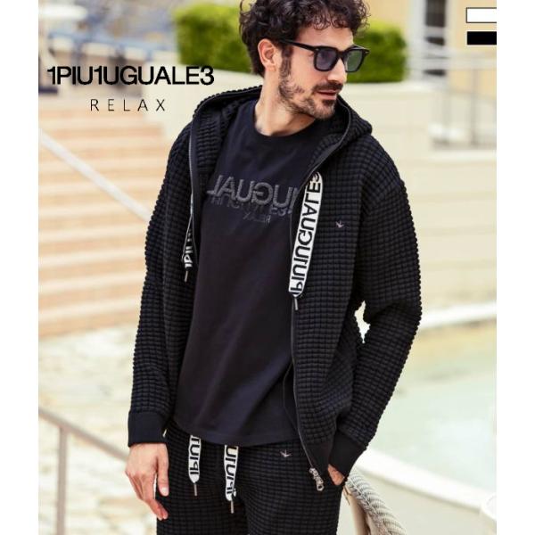 1PIU1UGUALE3 RELAX ウノピゥウノウグァーレトレ リラックス スピンドルロゴワッフル...