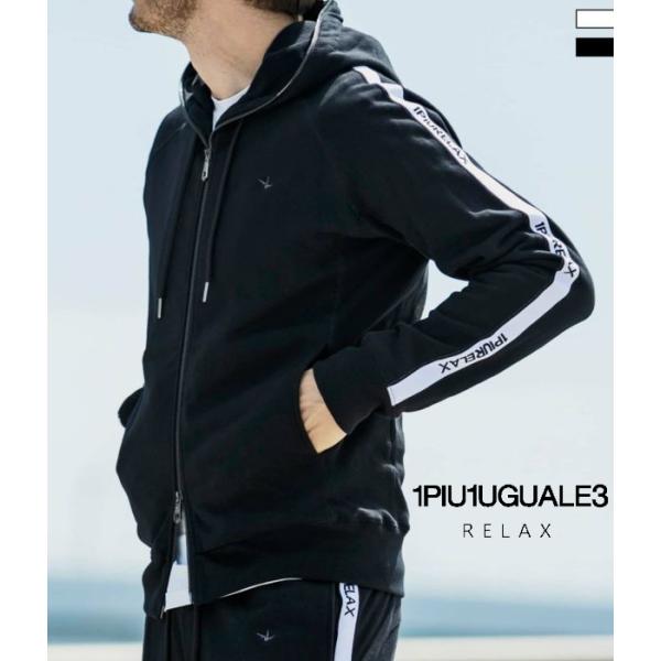 1PIU1UGUALE3 RELAX ウノピゥウノウグァーレトレ リラックス サイドラインスウェット...