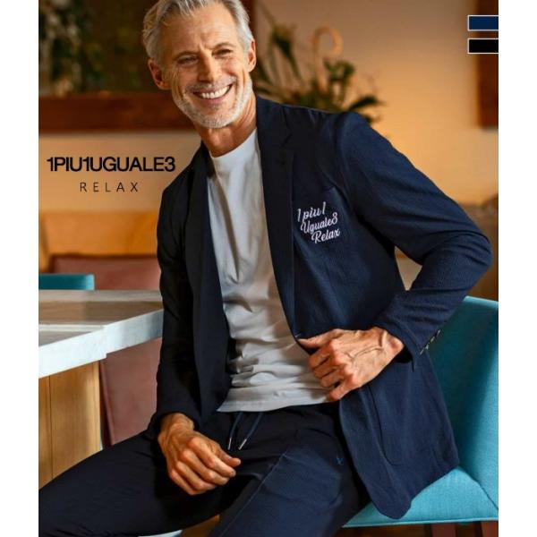 1PIU1UGUALE3 RELAX ウノピゥウノウグァーレトレ リラックス シアサッカージャケット...