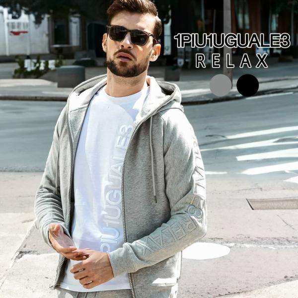 1PIU1UGUALE3 RELAX ウノピゥウノウグァーレトレ リラックス ラインストーン刺繍ロゴ...