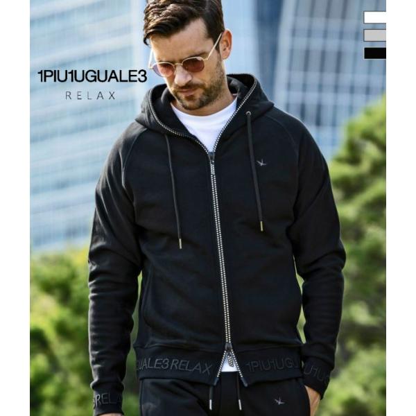 1PIU1UGUALE3 RELAX ウノピゥウノウグァーレトレ リラックス リブ刺繍ラインストーン...