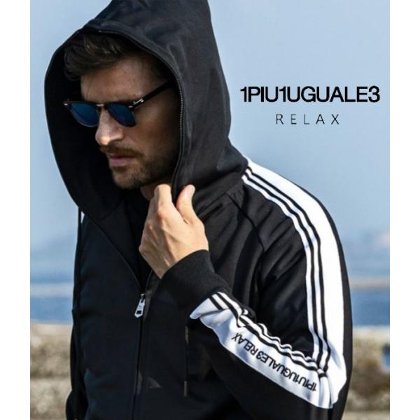1PIU1UGUALE3 RELAX ウノピゥウノウグァーレトレ リラックス ジャージーラインパーカ...