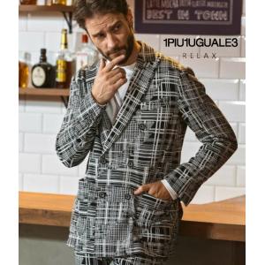 【1piu1uguale3】セットアップスーツ※2回着用、クリーニング済み 1PIU1UGUALE3 RELAX ウノピゥウノウグァーレトレ リラックス