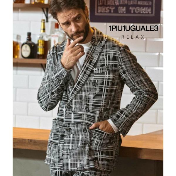 1PIU1UGUALE3 RELAX ウノピゥウノウグァーレトレ リラックス ジオメトリックダブルジ...