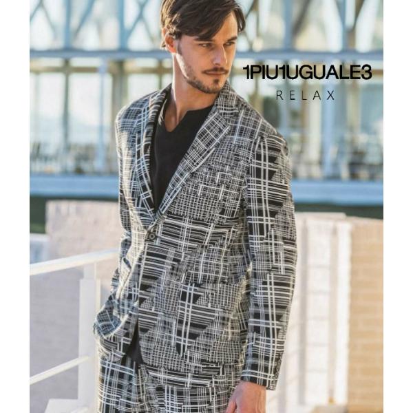 1PIU1UGUALE3 RELAX ウノピゥウノウグァーレトレ リラックス ジオメトリックジャケッ...