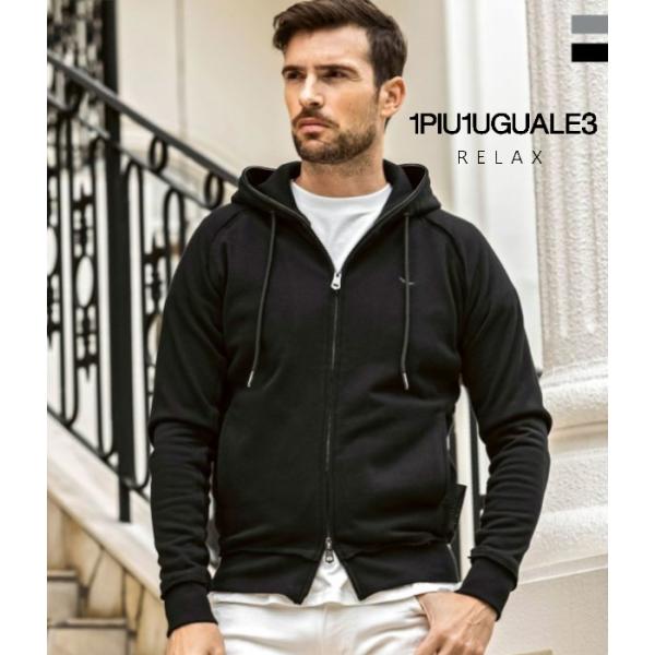 1PIU1UGUALE3 RELAX ウノピゥウノウグァーレトレ リラックス カットオフパーカー メ...