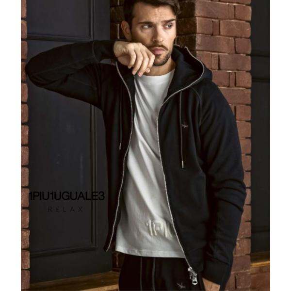 1PIU1UGUALE3 RELAX ウノピゥウノウグァーレトレ リラックス メタルジップパーカー ...