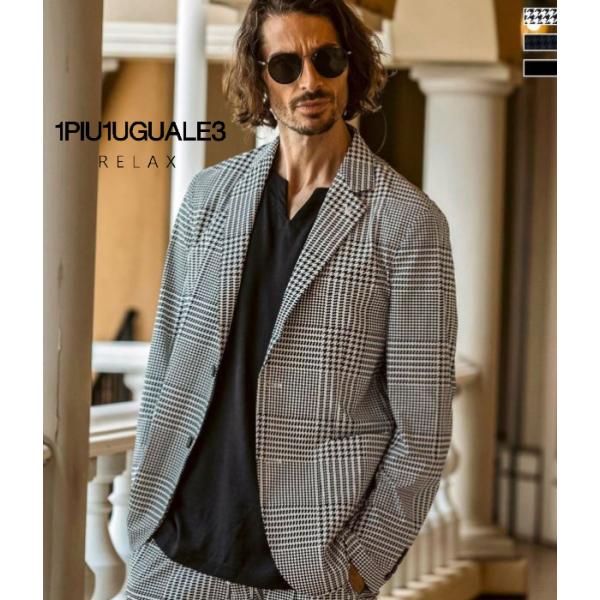 1PIU1UGUALE3 RELAX ウノピゥウノウグァーレトレ リラックス 接触冷感グレンチェック...