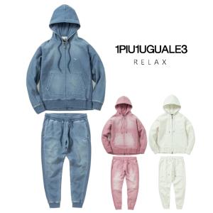 1PIU1UGUALE3 RELAX ウノピゥウノウグァーレトレ リラックス カラースウェット セットアップ メンズ 上下セット ジャージ ルームウェア おしゃれ ブランド｜upper-gate