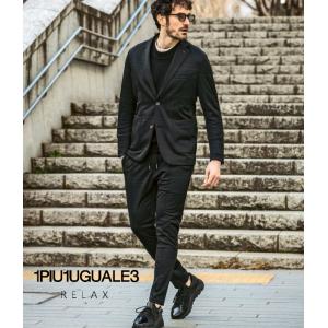 1 piu 1 uguale 3 ブラック ビジネス　セットアップ 1 piu 1 uguale 3 リブ ストレッチ セットアップ
