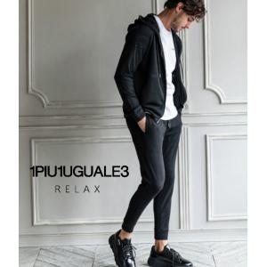 1piu1uguale3 relax ジャージ　セットアップ　ブラック　S 1PIU1UGUALE3 RELAX セットアップ メンズ ブラックジャガード ジャージ