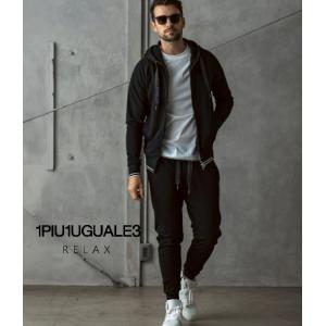 1PIU1UGUALE3 RELAX セットアップ メンズ ダブルライン スウェット