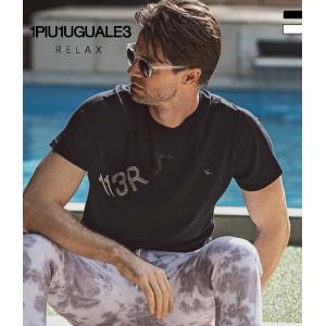 1PIU1UGUALE3 RELAX ウノピゥウノウグァーレトレ グラデーションロゴ半袖Tシャツ カットソー カジュアル おしゃれ ブランド｜upper-gate