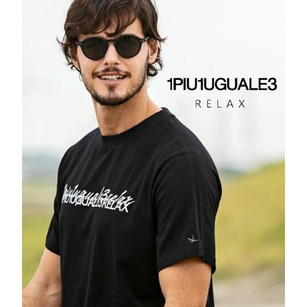 1PIU1UGUALE3 RELAX ウノピゥウノウグァーレトレ リラックス ダブルロゴTシャツ メ...