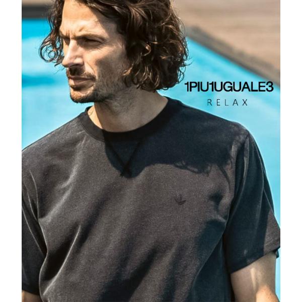 1PIU1UGUALE3 RELAX ウノピゥウノウグァーレトレ リラックス ピグメントTシャツ メ...
