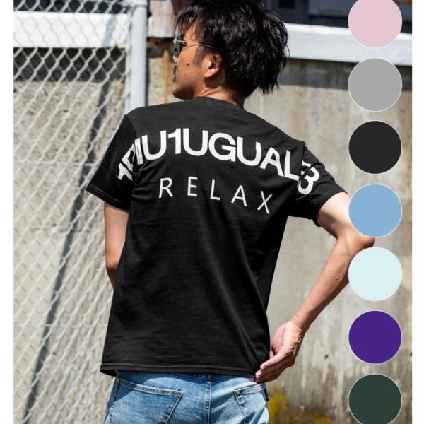 ウノピゥウノウグァーレトレリラックス 1PIU1UGUALE3 RELAX バックロゴプリントTシャ...