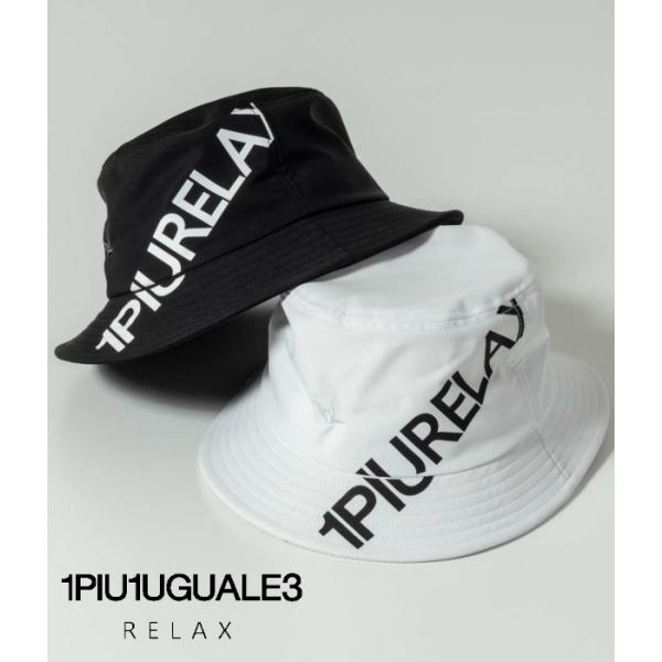 1PIU1UGUALE3 RELAX ウノピゥウノウグァーレトレ リラックス ロゴバケットハット サ...