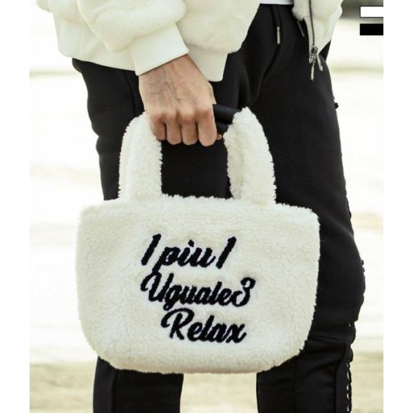 ウノピュウノウグァーレトレ リラックス 1PIU1UGUALE3 RELAX ボアロゴ ミニトートバ...