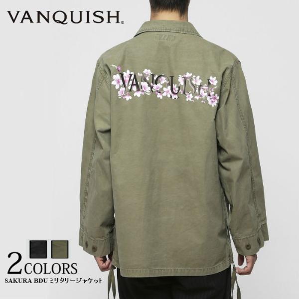 VANQUISH ヴァンキッシュ SAKURA BDU ミリタリージャケット カーキ ブラック ビタ...
