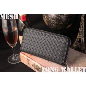 編みこみメッシュ長財布 財布 サイフ メンズ レディース