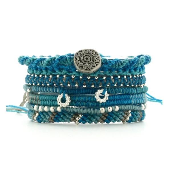 wakami ワカミ アース ブレスレット 7本セット 7ストランド 日本限定モデル ターコイズ メ...