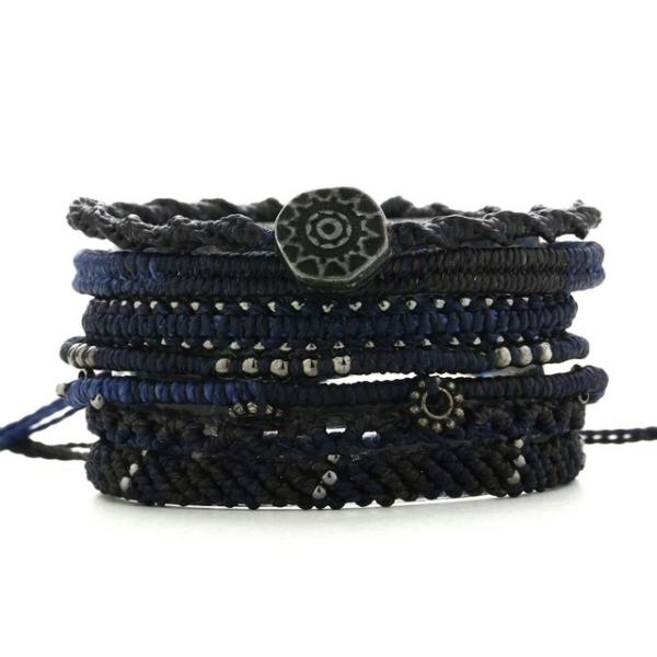 wakami ワカミ アースブレスレット 7ストランド 日本限定モデル ネイビー ブランド ブレスレ...