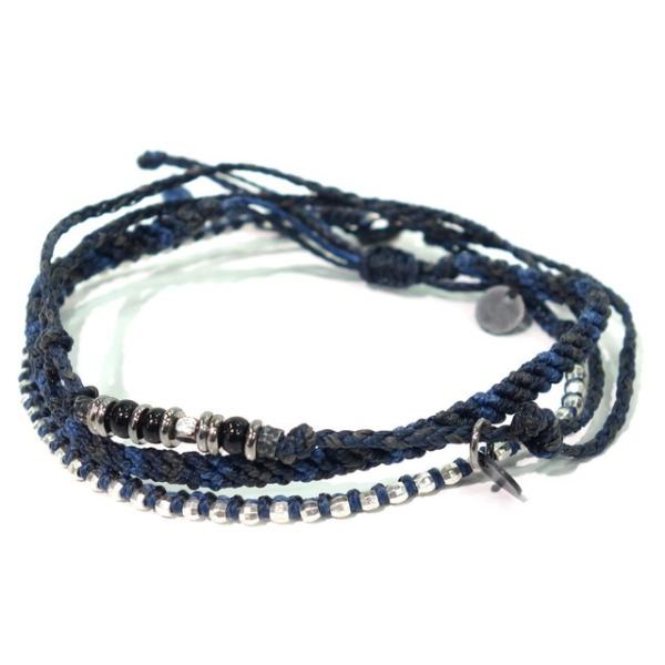 wakami ワカミ アンクレット メンズ レディース ユニセックス 3本セット ネイビー