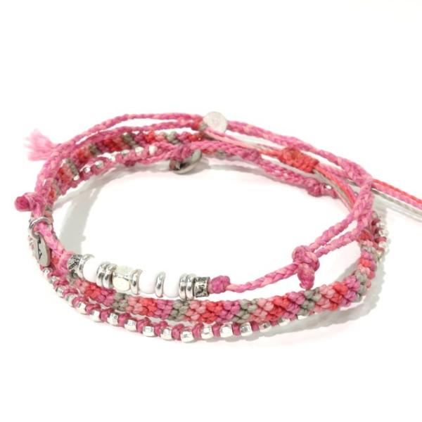 wakami ワカミ アンクレット 3本セット メンズ レディース 男女兼用 ユニセックス ピンク