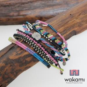 wakami（ワカミ） ブレスレット レディース ミサンガ Earth 7本セット