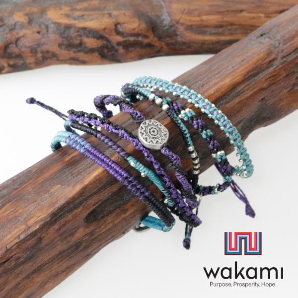 wakami ワカミ Earth Bracelet Mix ブレスレット 7本1セット メンズ レデ...