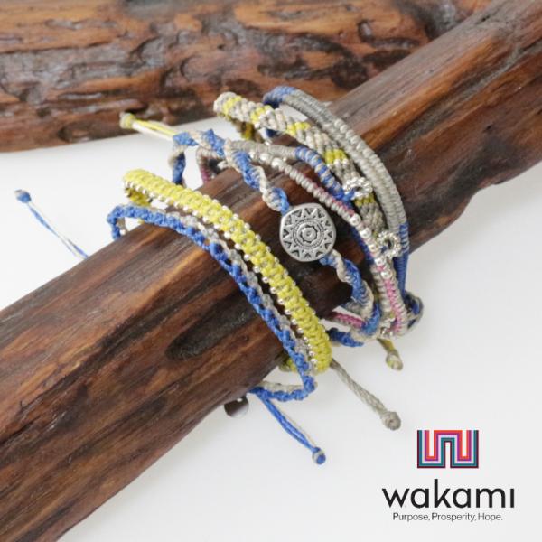 wakami ワカミ Earth Bracelet Mix ブレスレット 7本1セット メンズ レデ...