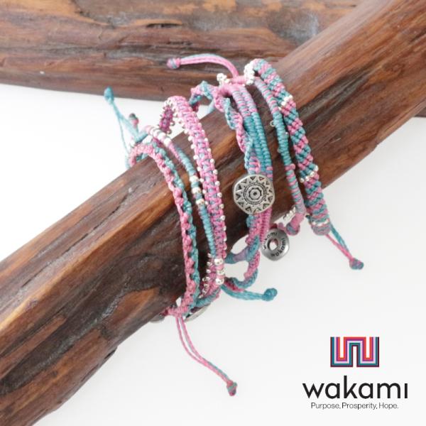 wakami ワカミ Earth Bracelet Mix ブレスレット 7本1セット メンズ レデ...