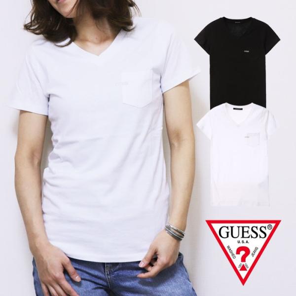 【GUESS ゲス】Tシャツ レディース アメカジ カジュアル tee 半袖 女性 ブランド YJ2...