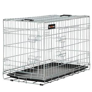 FEANDREAペットケージ 91×58×64cm 犬ケージ ペットハウス 出入り口2つ 室内外兼用 折り畳み可 NPPD36W