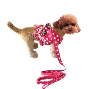 OSC 犬 ハーネス 犬用 胴輪 1.2mリード ハーネス 2点セット 猫 Tシャツ 犬服 ペット用品 小型 中型 犬 猫 キャット