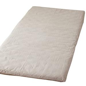 メリーナイト 綿100% フラノ ワンタッチシーツ ヘリンボーン  ベージュ シングルロング 約105×215cm