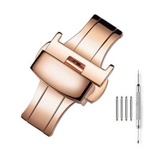 Nywing Dバックル10mm 12mm 14mm 16mm 18mm 20mm 22mmスチール腕時計バンドプッシュ式Dバックル 時計尾錠 時計両開き/観