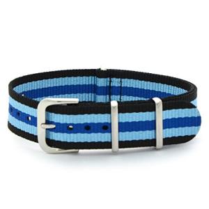 CASSISナイロン時計バンド TYPE NATO タイプナトー 18mm ブルーxレイク 交換用工具付き #141.601S165018