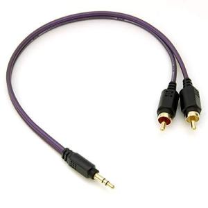 onso 02 3.5-RCA ステレオケーブル 0.3m ディープライラック