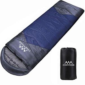 Cozyone 寝袋 シュラフ 封筒型 軽量 保温 210T防水 コンパクト アウトドア キャンプ 登山 車中泊 防災用 丸洗い可能