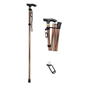 monomania 折りたたみ杖 軽量 5段階 調整 敬老の日 プレゼント 男女 兼用 高齢者 介護 老人会 町内会 イベント 景品 無地 ブロンズ